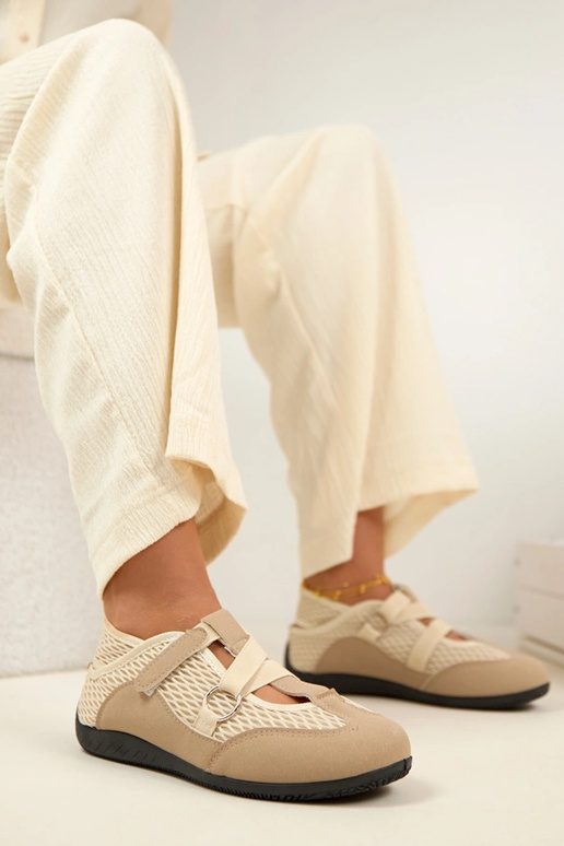 Ballerines de style sportif sable Vesper