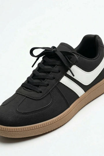 Baskets de tennis noires pour hommes Saffron