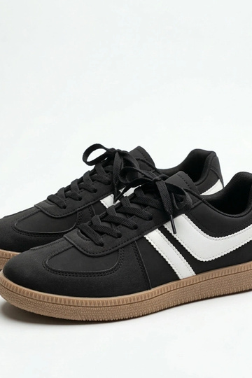 Baskets de tennis noires pour hommes Saffron 2