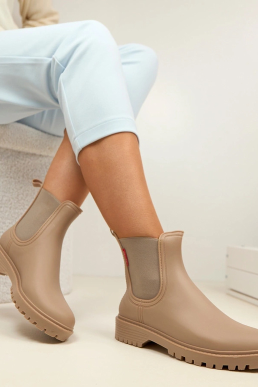 Bottes en caoutchouc sable foncé Alba