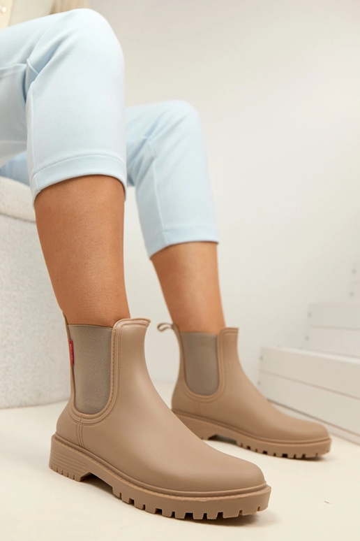 Bottes en caoutchouc sable foncé Alba