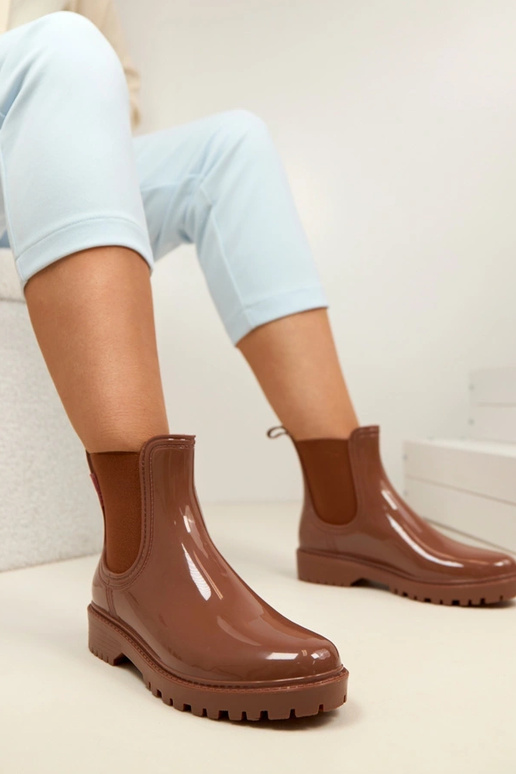 Bottes en caoutchouc brunes Alba