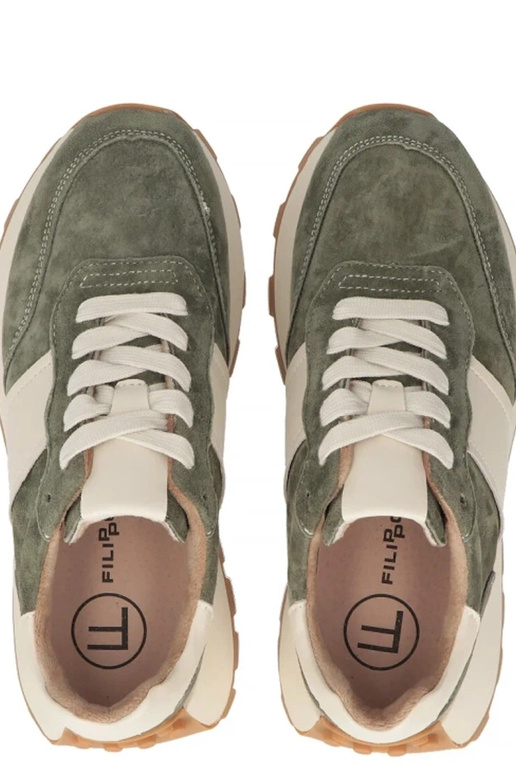 Bottines en cuir vertes à plateforme...