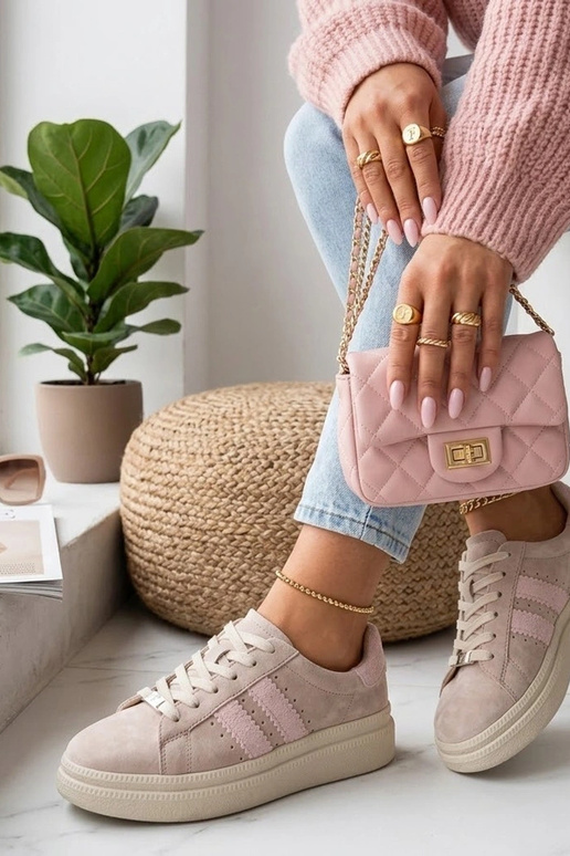 Bottines en cuir sable à plateforme...