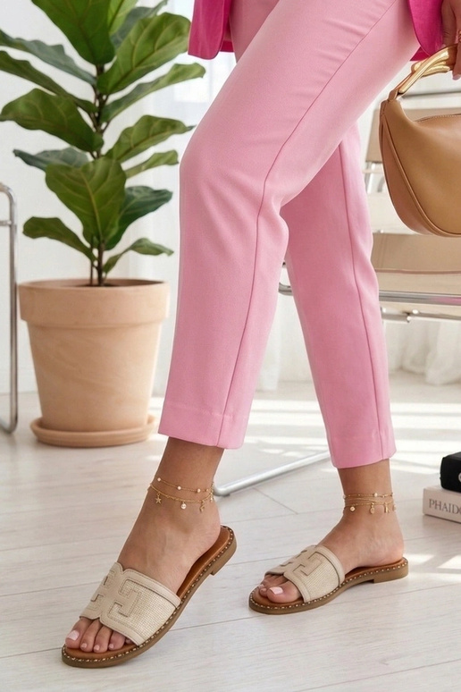 Chaussons élégants sable Gia