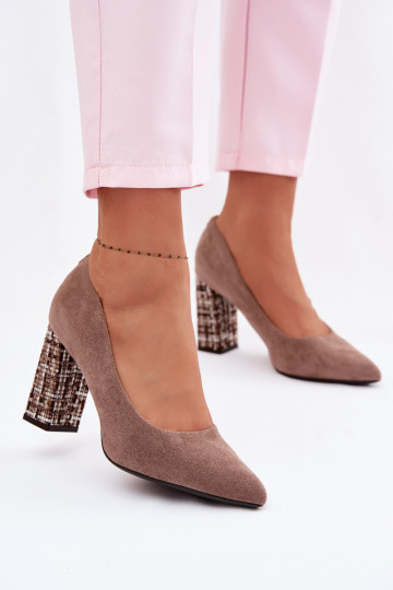 Chaussures en daim avec un talon élégant Sergio Leone PB216 marron 2