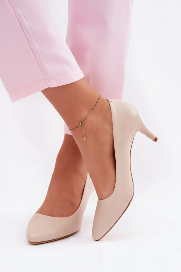 Chaussures en cuir écologique Sergio Leone 1379 couleur ivoire