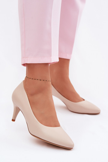 Chaussures en cuir écologique Sergio Leone 1379 couleur ivoire 2