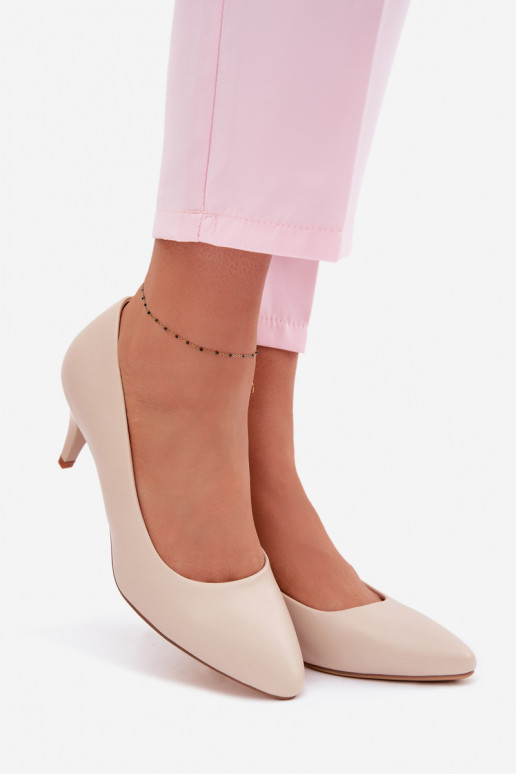 Chaussures en cuir écologique Sergio Leone 1379 couleur ivoire