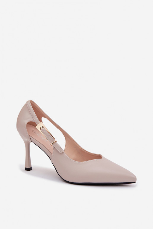 Escarpins avec découpes et boucles Vinceza 62288 couleur grise