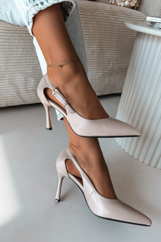 Escarpins avec découpes et boucles Vinceza 62288 couleur grise