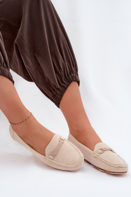 Mocassins Appartement pour femmes beige Olisa