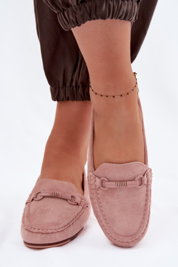 Mocassins pour femme couleur rose Olisa 2