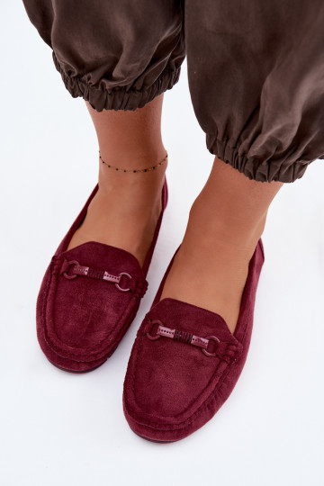 Mocassins pour femme couleur bordeaux Olisa