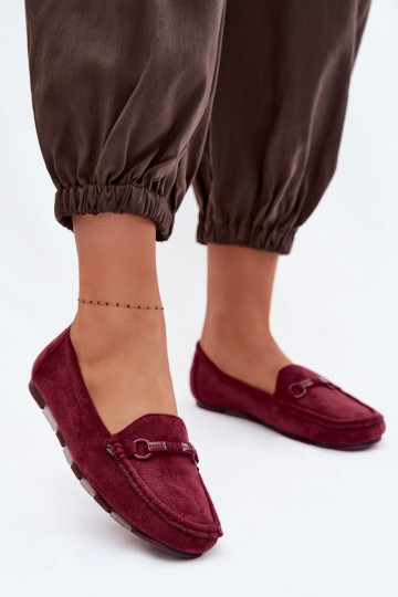Mocassins pour femme couleur bordeaux Olisa 2
