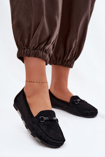 Mocassins pour femme couleur noir Olisa