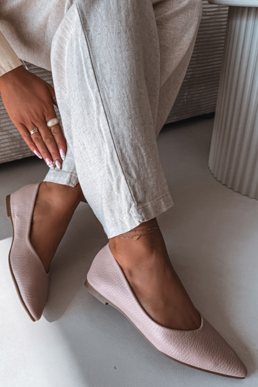 Ballerines en cuir écologique couleur rose Nelisa