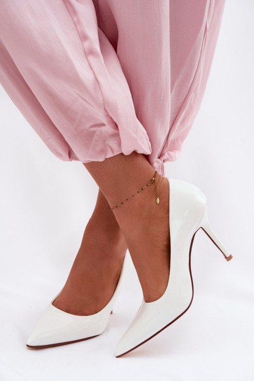 Talons hauts vernis classiquesImitacji Skóry couleur blanche Odira
