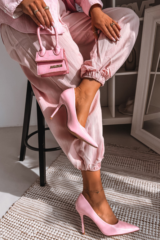 Talons hauts vernis classiquesImitacji Skóry couleur rose Odira