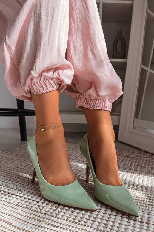 Talons hauts vernis classiquesImitacji Skóry couleur verte Odira