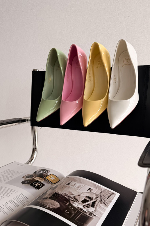 Talons hauts vernis classiquesImitacji Skóry couleur blanche Odira