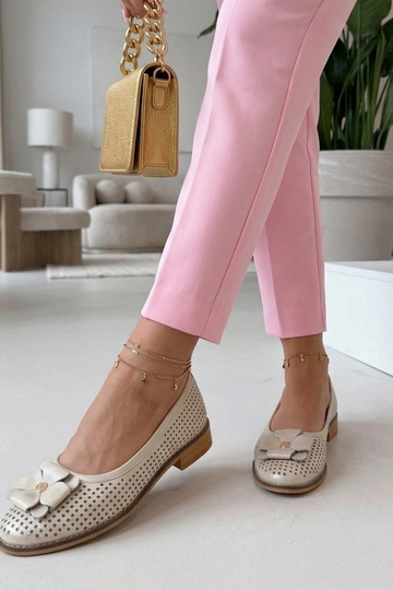 Ballerines en cuir doré... 2