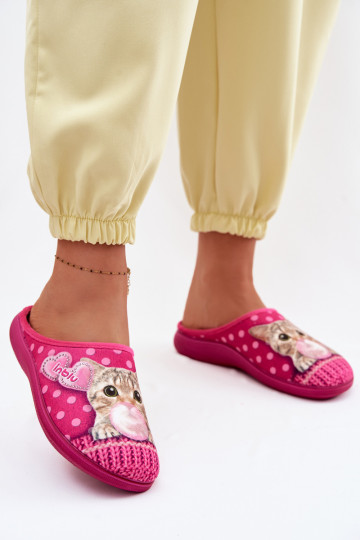 Chaussons femmes avec caoutchouc et bulle Inblu EC000093 rose