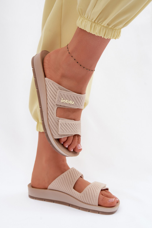 Pantoufles pour femmes INBLU AG000015 beige