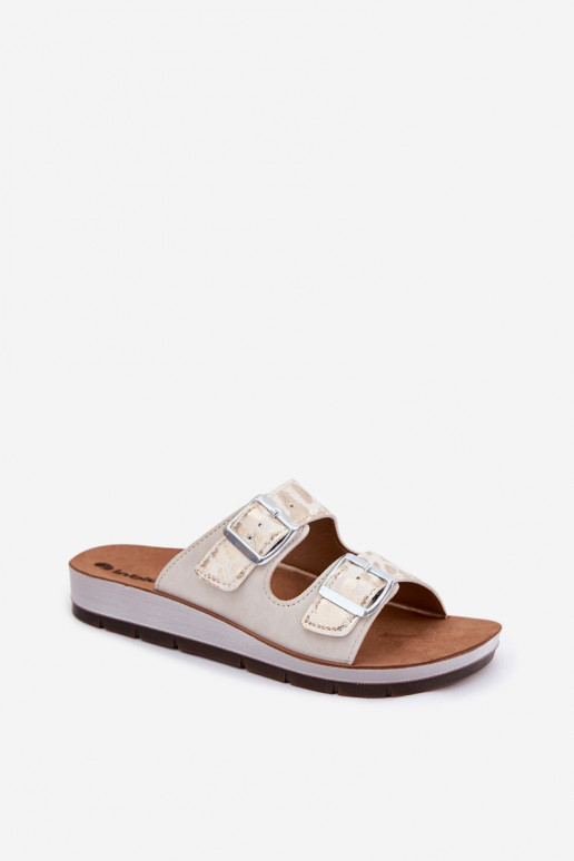 Pantoufles pour femmes avec boucles Inblu CP000063 couleur blanche