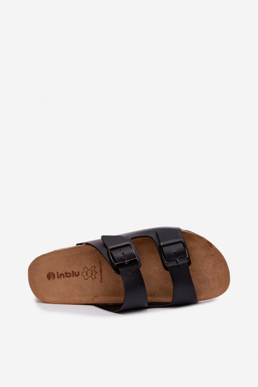 Pantoufles pour femmes avec boucles Inblu NM000039 couleur noire