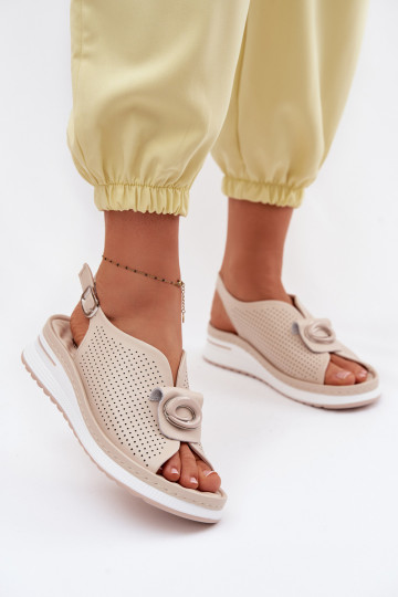 Sandales pour femmes avec détails ornés Deliva couleur sable 2