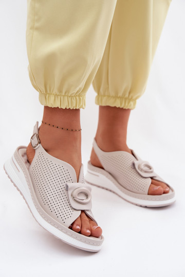 Sandales pour femmes Féminin Avec des décorations Detalem couleur grise Deliva 2