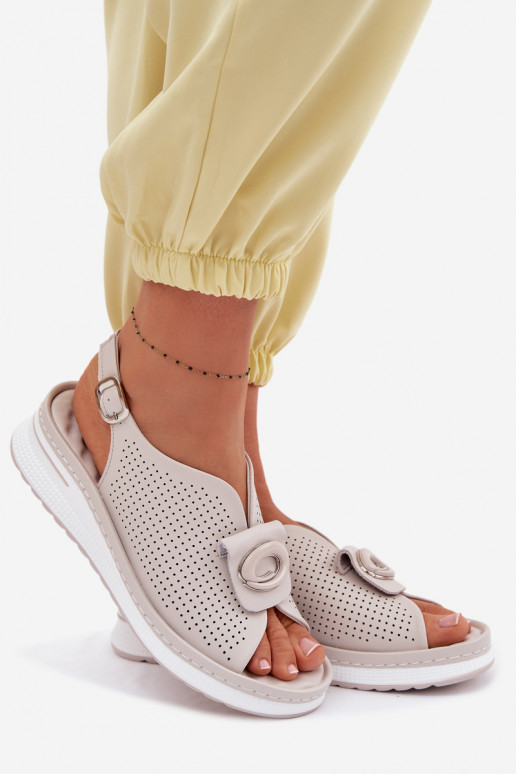 Sandales pour femmes Féminin Avec des décorations Detalem couleur grise Deliva