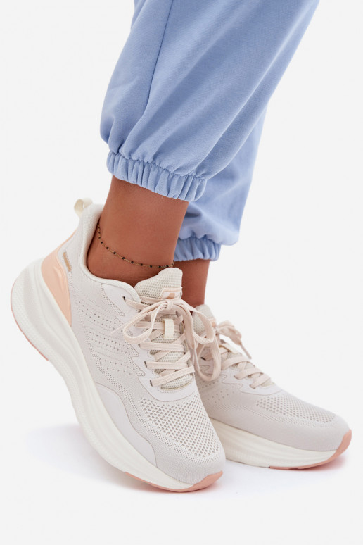 baskets Féminin avec une plateforme beige Gelirae