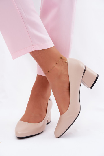 Chaussures avec des talons Vinceza 62292 beige