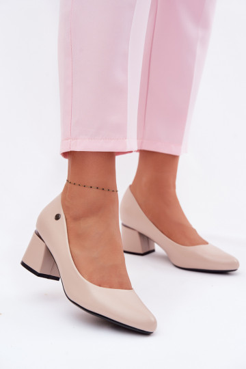 Chaussures à talons couleur sable Vinceza 62292 2