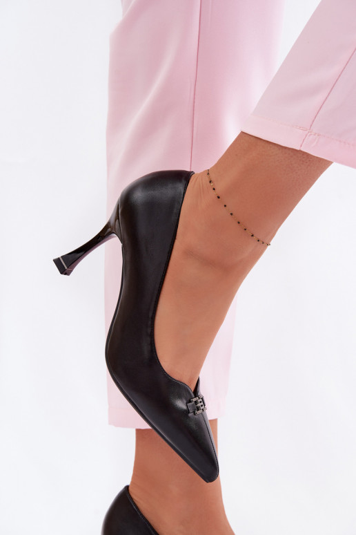 chaussures à talons hauts Avec des décorations Detalem Vinceza 62291 couleur noire