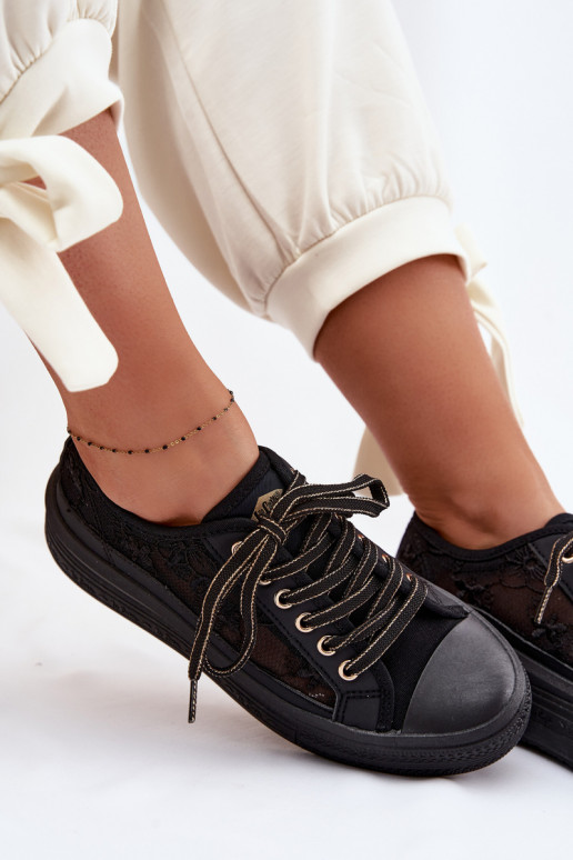 Chaussures de loisirs avec de la dentelle avec une plateforme Lee Cooper LCDANS-26-44-4479 couleur noire