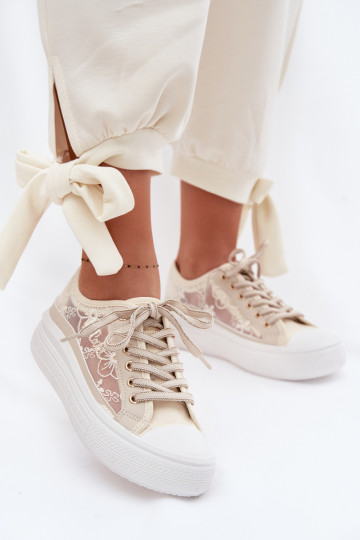 Chaussures de loisirs avec de la dentelle avec une plateforme Lee Cooper LCDANS-26-44-4481 beige 2