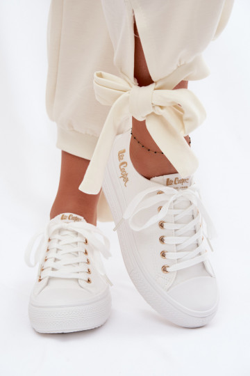 chaussures décontractées avec une plateforme Lee Cooper LCDANS-26-44-4482 couleur blanche 2