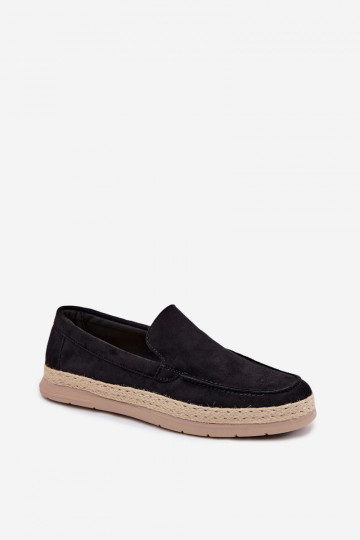 Mocassins espadrilles pour hommes noirs Rexton