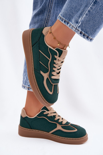 Baskets basses de style sportif pour femmes vertes Brenelle