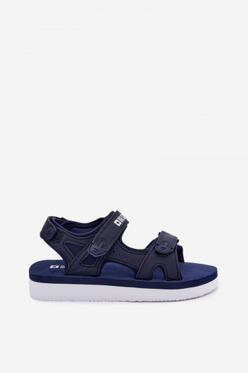 Sandales de style sportif avec plateforme pour femmes Big Star LL274792 bleu foncé 2