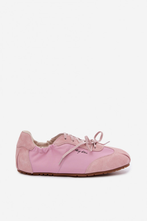 en daim Chaussures modèle baskets Bas femme Big Star TT274600 couleur rose