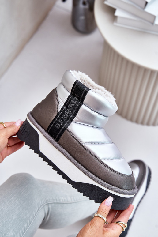 Faible Bottes de neige Sur une semelle épaisse D.Franklin DFSH371010 couleur argent