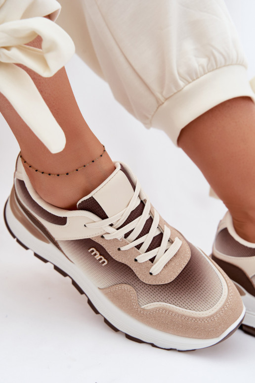 Chaussures modèle baskets Féminin avec une plateforme marron Lelmira