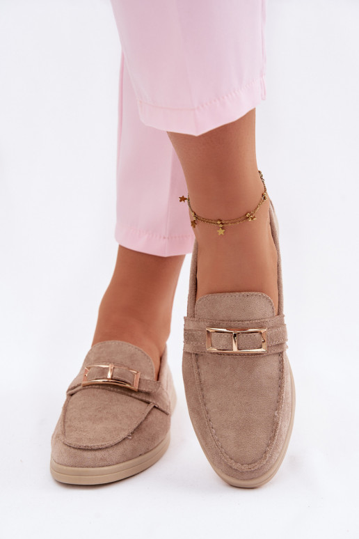 mocassins pour femmes avec boucles beige Belinae