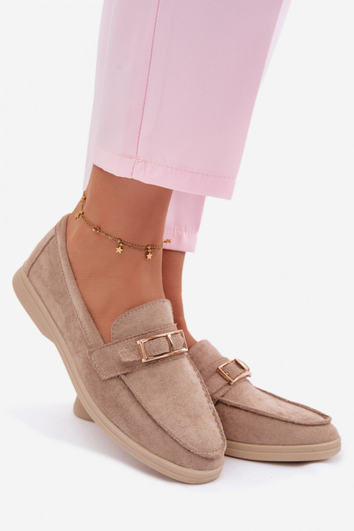 mocassins pour femmes avec boucles beige Belinae