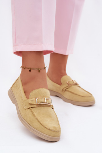 mocassins pour femmes avec boucles couleur jaune Belinae