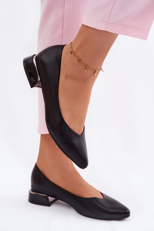 Ballerines Sur un talon bas Vinceza 62280 couleur noire